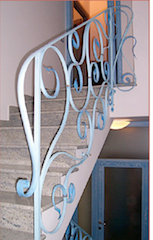 Rampe, escalier, en, fer, forgé, ferronnerie, d’Art,
